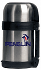 Термос универсальный 0,8л PENGUIN из нержавеющей стали с широким горлом и ремнем